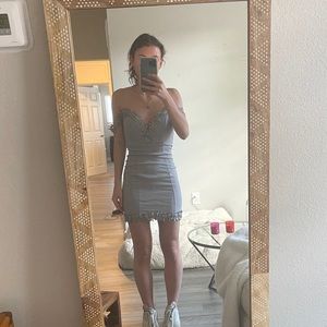 Gray mini dress